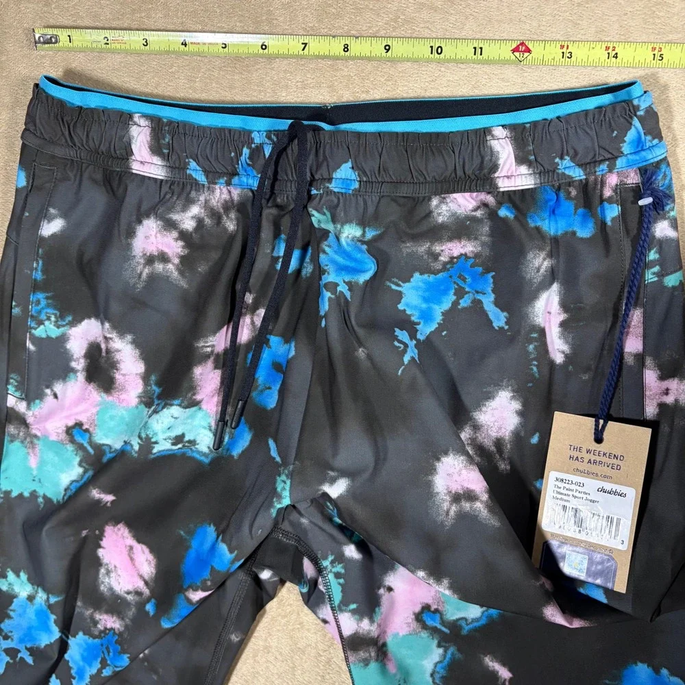 Chubbies Ultimate Sport Jogger Paint Party Size Medium‎ Cuffed NWT